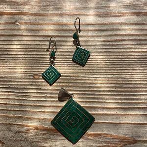 Earrings and Pendant